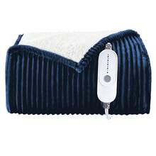 Heated Blanket Electric Soft Flannel Sherpa Heater 5 Heat Settings And 10 Hours Auto Shut-Off Heating Blanket Over-Heat Protection Machine Washable