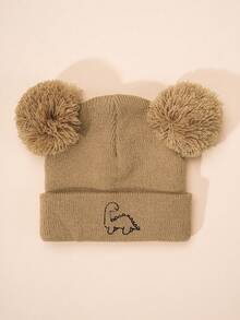 3 Stück/1 Stück Plüsch Dinosaurier bestickte Strickbeanie, Ski warme Baby Jungen Mädchen Unisex Mützen, Y2K Stil Outdoor kältebeständige Strickmütze, vielseitige lässige Winter Warme Beanies, geeignet für den täglichen Gebrauch und als Kostüm - Strickmütze - Übersicht 10