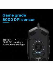 Logitech G102 Wired Symmetrical Mouse With Non-Slip Grip And Comfortable Curve For Small And Medium Hands. Cross-Platform Plug-And-Play Compatible With Windows And Mac. Lightweight At 79 Grams. High-Speed Response Sensor. Suitable For Daily Office And Entertainment Scenes. White. - White - View 9