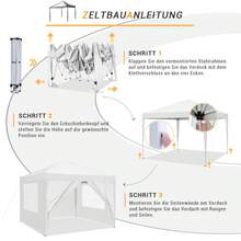 Carpa plegable 3x3m Pop Up Gazebo Plegable con 4 paredes laterales, impermeable, protección UV 50+ Carpa de jardín Carpa de fiesta, Carpa de jardín, incluye bolsa