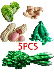 11pcs Cartoon Fruit & Vegetable Style Magnetic Resin Fridge Magnets, Natural Style Magnetic Fridge Stickers, Cute Decorative Pieces For Office Desk, Kitchen, Whiteboard, Storage Cabinet, Dishwasher, Home Decor, Valentine's Day Gift, Random Style - Multicolor - View 18