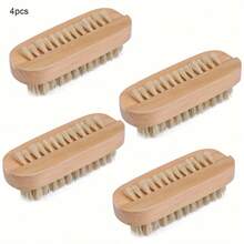 2 件套双面木质指甲刷，多用途指甲清洁器，适用于手指和脚趾