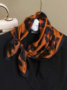 1pc Women's Imitated Mulberry Silk Square Scarf, 27.6" Versatile Silk-Like Hangzhou Silk Scarf, Elegant Neck Wrap, Hair Scarf, Headband, Lightweight Satin-Feel Accessory For Daily Wear, Travel, And Chic Gift Idea - Blue 2 - View 9
