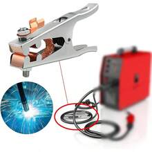 Porta Electrodos De 300 A Para Soldadora Inersora 3 Piezas,Abrazadera de tierra para electrodos de soldadura, abrazadera de electrodo, abrazadera de electrodo, herramienta de clip de cable - Plateado - Ver 8