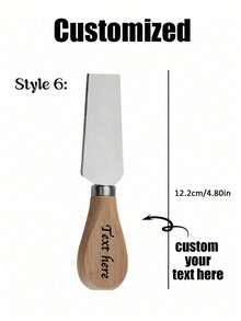 Custom Stainless Steel Butter Knife Spreader, Personalized Stainless Steel Butter Spatula,Wooden Handled Butter, Cheese Spreader Knives, Jam, Frosting, Cream Spatula Kitchen Essentials, Natural Log Style, Family Dining, Party Use, Afternoon Tea Use, Kitchen Use, Kitchen Supplies, High-End Restaurants Supplies, Dishwasher Friendly Back To School,Highly Attractive Kitchen Gift For Mothers, Chefs, And Food Lovers - Multicolor - View 10