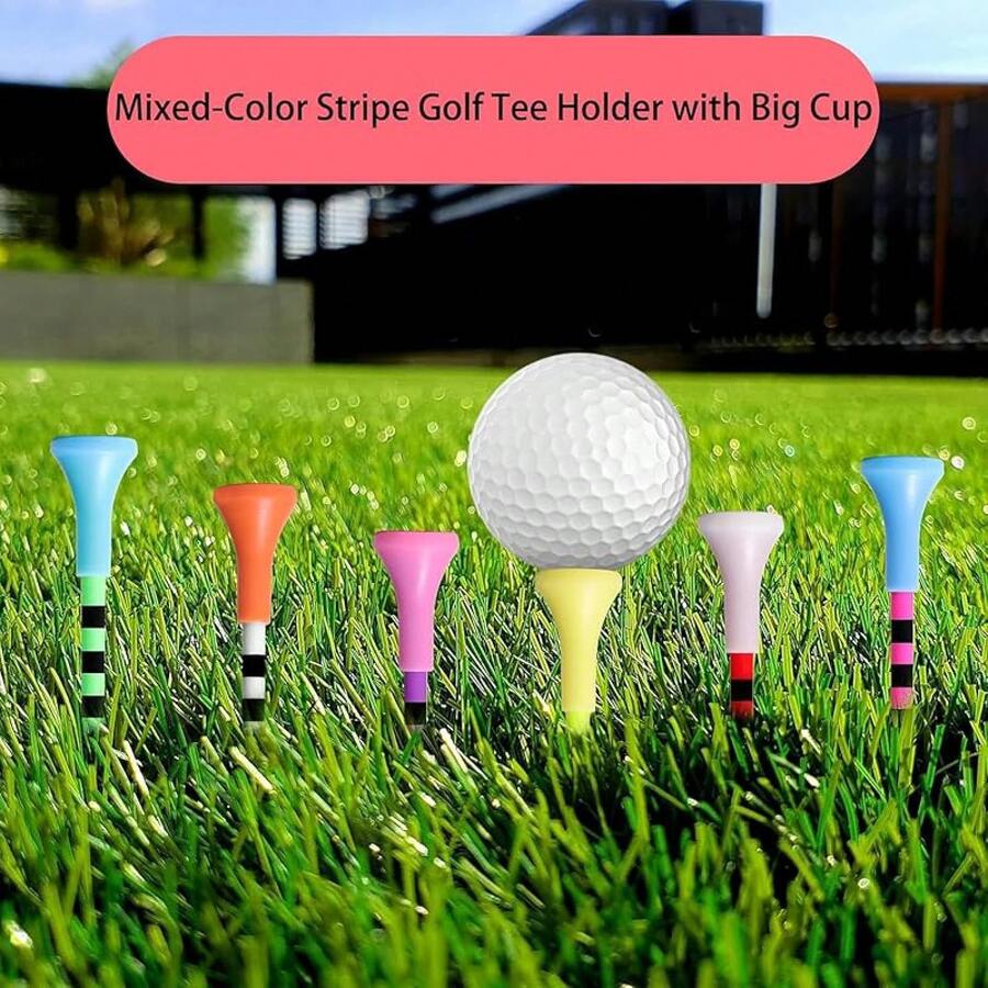 Mtxorvix 120 Piezas Tees de de Plástico,Tees Accesorios Adecuado para Campos de y Deportes al Aire Libre para Accesorios,Colores Mezclados - 83 mm - Ver 1