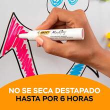 , Marking, Marcador de pizarrón, Colores Negro y Rojo, Ancho de línea 3.0 y 5.9mm, White Board Dura Hasta 4 días destapado 2 piezas - Surtido de 4 colores - Ver 6