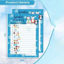 Jocuri de petrecere de iarnă, ghicit de cuvinte, cărți de trivia de Crăciun, joc de ghicit cu modele, pentru petrecerea în familie, jocuri de petrecere de Crăciun de iarnă, consumabile, jocuri de Crăciun - Multicolor - Vizualizare 3