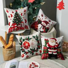 4 Pcs/1 Pc Dwarfs Love To Drink Coffee And Celebrate Christmas Happily. The Printed Super Soft Short Plush Pillowcase Is Suitable For Any Room, Sofa, Bedroom, Living Room, Home Decoration, Backrest Cover - Multicolor - View 8
