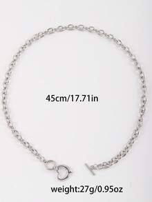 1 pieza de collar de acero inoxidable, hebilla en forma de corazón hueco, elegante y de moda, adecuado para mujeres, resistente al desgaste y lavable, apropiado para el trabajo y reuniones, disponible en todas las estaciones, regalo perfecto