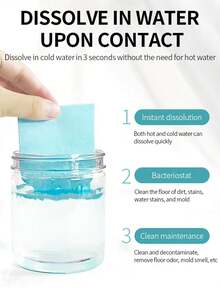 30/50 buc fulgi de curățare a podelelor din spumă, decontaminare concentrată pentru gresie, lemn, baie, mașină - accesorii pentru scule de curățare neîncărcate, eliminare puternică a mirosurilor, albastru