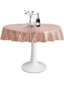 1 bucată față de masă cu sclipici auriu/argintiu, husă de masă metalică strălucitoare pentru petrecere de aniversare, Halloween, nuntă, decor pentru banchete la hotel, stil nordic