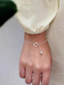 1 件 S925 纯银简约镂空猫手链，可爱小猫，甜美动物流苏串珠首饰，适合女士礼物 - 貓咪 - 查看 7