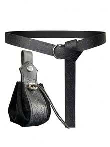 2 Stück/Set Vintage Wikinger Stil Gürtel, Ledertasche, Lederarmband, Schwertscheide, Retro Beutel, geeignet für Herren Party, Halloween Vintage Herbst/Herbst Urban Outfit Klassische Weihnachten Winter Mode Tägliches Geschenk für Freund