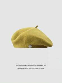 1 chiếc Mũ nồi nỉ trơn màu Unisex có logo kim loại trang trí, phong cách cổ điển thường ngày đa năng, thích hợp cho mùa xuân, mùa hè, mùa thu, mùa đông, thoải mái và thoáng khí, phù hợp với nhiều kích cỡ đầu, tuyệt vời cho các hoạt động hàng ngày, ngoài trời, cắm trại, đi bộ đường dài, đạp xe, bãi biển, tiệc tùng và nhiều dịp khác - MM2437 - Xem 7