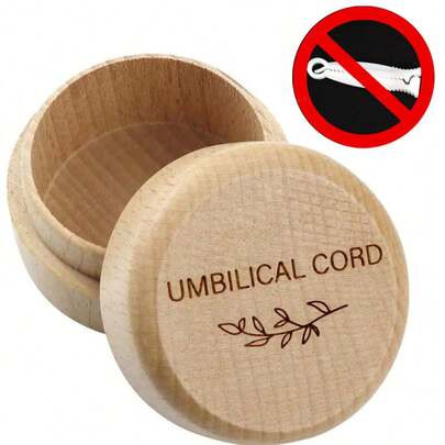 Caja conmemorativa de madera para el cabello fetal/cordón umbilical del bebé, caja conmemorativa tallada, regalo de bautizo para recién nacidos (caja para cordón umbilical/cabello fetal), regalos para baby shower y Pascua para niñas/niños