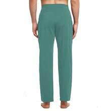 Baleaf Men's Sweatpants Casual Lounge Cotton Pajama Yoga Pants Open Bottom Straight Leg Male Sweat Pants With Pockets{"Size_name":"XX-Large","Color_name":"A-MistyGreen"} - 迷霧綠 - 查看 3
