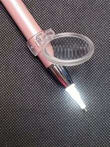 Glowing Diamond Brush With Magnifying Glass And 5 Shapes Of Pen Tips, Multi-Function DIY Hand Tools, Ergonomic Grip Design, Plastic/Aluminum Alloy Material, A Variety Of Colors To Choose From