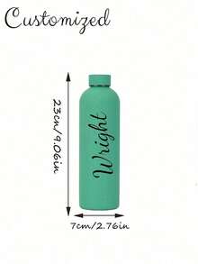 Botella de agua aislada personalizada con nombre personalizado, con patrón de cereza rosa, adecuada para la escuela, viajes, oficina, gimnasio, de estilo sencillo, multifuncional, anti-moho, ornamental, reutilizable, exquisita, elegante, de alta calidad, adorable