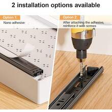 Organizer per mobili estraibili, cassetti estraibili per mobili da cucina, spazio di archiviazione e organizzazione sotto i ripiani, cassetti estraibili per mobili da cucina, bagno, S Dimensioni: 13,5 L x 40 P x 5 A cm