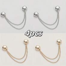 2/4/6/8/10pcs Multi-Functional Magnetic Clips, New Magnetic Clips, Strong Magnetic Scarf Clips With Chain, Shirt Clips, Fashion Accessories For Tightening T-Shirt Hem, Neckline Hem And Pant Hem, Halloween Decor