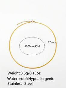 1pc Stainless Steel Chain, Casual & Fashionable, Suitable For DIY Pendant Necklace, Delicate & Petite Design For Women