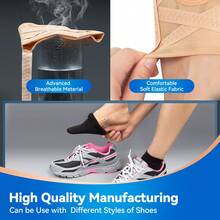 Seperatorr For Women And Men Big Toe And Tail Toe, Seperator Socks Wear With Shoes Splint Sleeve Spacer Separator Hammer Toe For Left And Right Foots(L) - 杏色 - 查看 4