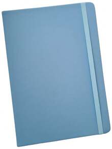 Moleskine-Style Notebook 14x20 SKETCHBOOK With Or Without Lines - Light Blue - With Lines - View 1