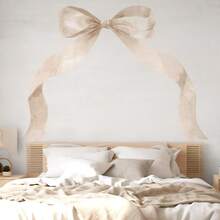 Midoo 59 X 45 Inch Large Pink Bow Wall Stickers Peel And Stick Coquette Girl Room Decor Large Watercolor Bow Stickers Preppy Waterproof Vinyl Decals Wall Decor For Girl Room Nursery Kindergarten - 淡棕色 - 查看 5