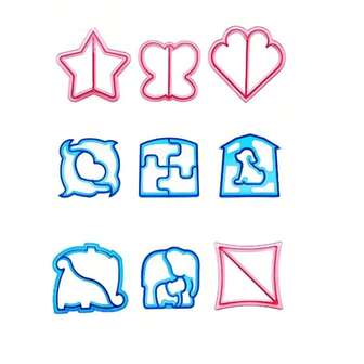 1/3 件三明治切刀，DIY 三明治制作器，可爱动物图案三明治面包煎饼饼干切刀模具，创意异形三明治压切刀，适用于自制午餐盒、饼干、恐龙、海豚、蝴蝶形状、情人节心形