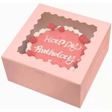 36pcs 10x10x5 Inches Pink Cake Boxes With Window 18 - Packs, 10 Inch Bakery Boxes 18 Cake Boxes+18 Cake Boards Included - 粉色 - 查看 3