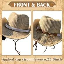 YC 6 Pcs Cowboy Hat Accessories For Women Men Cowgirl Bands Hats Western Style Hatbands Fashion - Nhiều màu - Xem 4
