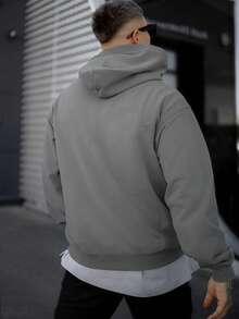 Men's Thin Fleece Streetwear Hoodie - ALLSAINT Graphic Hoodies - Lightweight Fleece Hooded Sweatshirt - Youth Long Sleeve Halloween Gift Christmas Gift Birthday Gift Couple Hoodie - Unisex Sportswear For Men And Women - Xám - Xem 3