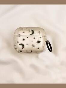透明米色星月印花蓝牙耳机盒 - 無色 - 查看 6