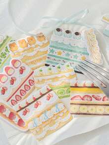 180pcs Ding Ding Cake Shop Original Cute Student Memo Notes, Suitable For Gifts, Office, Home, Marking, Labels, Classrooms, Entertainment Toys, Student Journals, Creative Retro Decoration Stickers