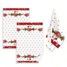 2 peças de panos de prato de Natal e Inverno, toalhas de mão macias e absorventes, bonecos de neve fofos, gatos, flores e flocos de neve, estilo moderno, decoração de inverno e Natal, toalhas de cozinha, decoração para casa