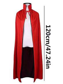 Capa de vampiro negra y roja para adultos con capucha, capa con capucha reversible y unisex, capa de vampiro/pirata para mujeres y hombres, disfraz de Halloween para fiesta y cosplay