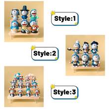 Figuritas de Doraemon para la riqueza, gatos de Doraemon llenos de buena fortuna, decoraciones de autos lindas, figuritas de Doraemon con signos del zodíaco, estatuas pequeñas creativas, decoraciones de muñecas DIY, decoraciones de autos, decoraciones de imanes para refrigerador, decoraciones de paisaje, adecuadas para Acción de Gracias, Halloween, Navidad y otras decoraciones festivas, decoraciones de fondo de pared para fiestas de cumpleaños y juegos de decoración festiva y de cumpleaños para familiares y amigos