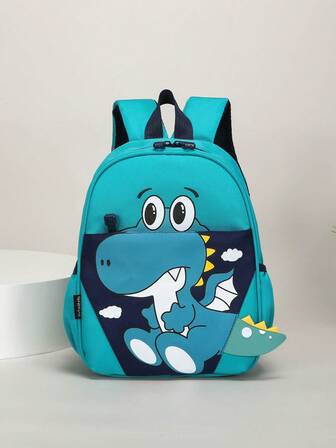 The New Dinosaur Backpack, Made Of Nylon, Is Casual And Simple, With A Zipper Design And Adjustable Shoulder Straps. It Is Suitable For Shopping And Traveling, And Can Easily Accommodate Daily Necessities. It Is A Versatile Item And A Fashion Favorite, Suitable For Various Styles And Occasions, And Has Strong Style Adaptability.