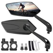 Mountain Bike Rearview Mirror, Foldable Bicycle Flat Reflective Mirror, 360 Degree Rotatable Rear View Mirror With Adjustable Tilt Angle, High-Definition, Includes Installation Tool, Cycling Accessory - Multicolor - View 6