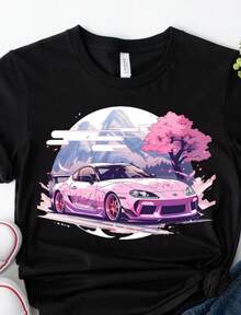 Supra Shirt, Pink Supra Shirt, Mk4 T-Shirt, JDM Tee, Car Shirt, Car Guy Gift, Gift For Him - 黑色 - 查看 1