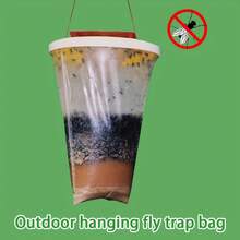 A Water-Soluble Bait Bag Fly Trap Without Bait, A Powerful Water-Soluble Fly Trap, An Outdoor And Courtyard Commercial Fly-Killing Wonder That Can Permanently Trap Fruit Flies And Mosquitoes