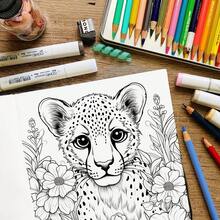 Libro para colorear con temática animal - 25 imágenes relajantes en papel grueso | Alivio del estrés, reducción de la ansiedad y actividades de atención plena | ¡Regalo perfecto para Halloween, cumpleaños, Acción de Gracias, Pascua y vuelta al colegio!