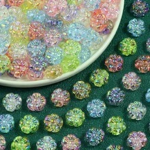 6/10pcs Mixed Acrylic Beads - Bowknot, Heart, Flower, Pentagram Shapes, DIY Bracelet Necklace Keychain Pendant, Jewelry Making Supplies