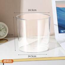 1 件家用桌面垃圾桶迷你创意办公室小号床边卧室客厅厨房垃圾桶，办公桌面卧室桌面迷你垃圾桶用于存放桌上的果皮和纸屑以保持整洁，适用于浴室、家庭办公桌装饰、咖啡桌、办公室、客厅、书房 - 彩色 - 查看 7