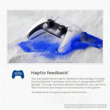 PS5 Game Controller DualSense Wireless Controller High-Precision Response Performance Adaptive Trigger Adjustment Tactile Feedback Details Wireless Low-Latency Connection - Pure White Beads - View 7