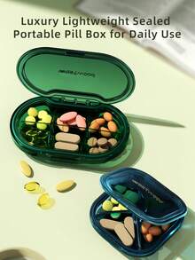 westwood Portable 3-Meal Pill Organizer, 7-Day Mini Pill Case With Reminder