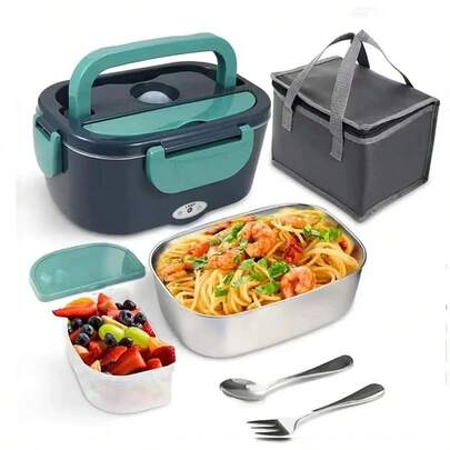 Máy hâm nóng thức ăn di động đa chức năng: Hộp cơm trưa điện dung tích lớn, tiện lợi mang theo | Hâm nóng bữa ăn mọi lúc, mọi nơi