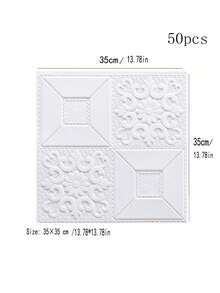 20/50pcs 3D Floral Wall Stickers - Easy Installation, High Quality & Waterproof Foam Boards, Suitable For Kitchen, Bathroom, Living Room Decor