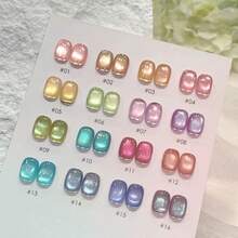 MIANEL 12毫升/瓶 秋季畅销孔雀石龟壳纹理琥珀色凝胶指甲油,金色水晶猫眼指甲油,闪亮焦糖琥珀色凝胶金指甲,红色指甲,黑色指甲,2025新款美甲,沙龙专用,适用于手指甲和脚趾甲,夏季美甲,沙龙专用,指甲胶,美甲用品,棕色指甲,万圣节指甲,圣诞节指甲 - 彩色 - 查看 11